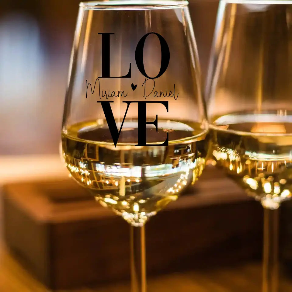 Weinglas mit Gravur - Personalisierbares Weinglas