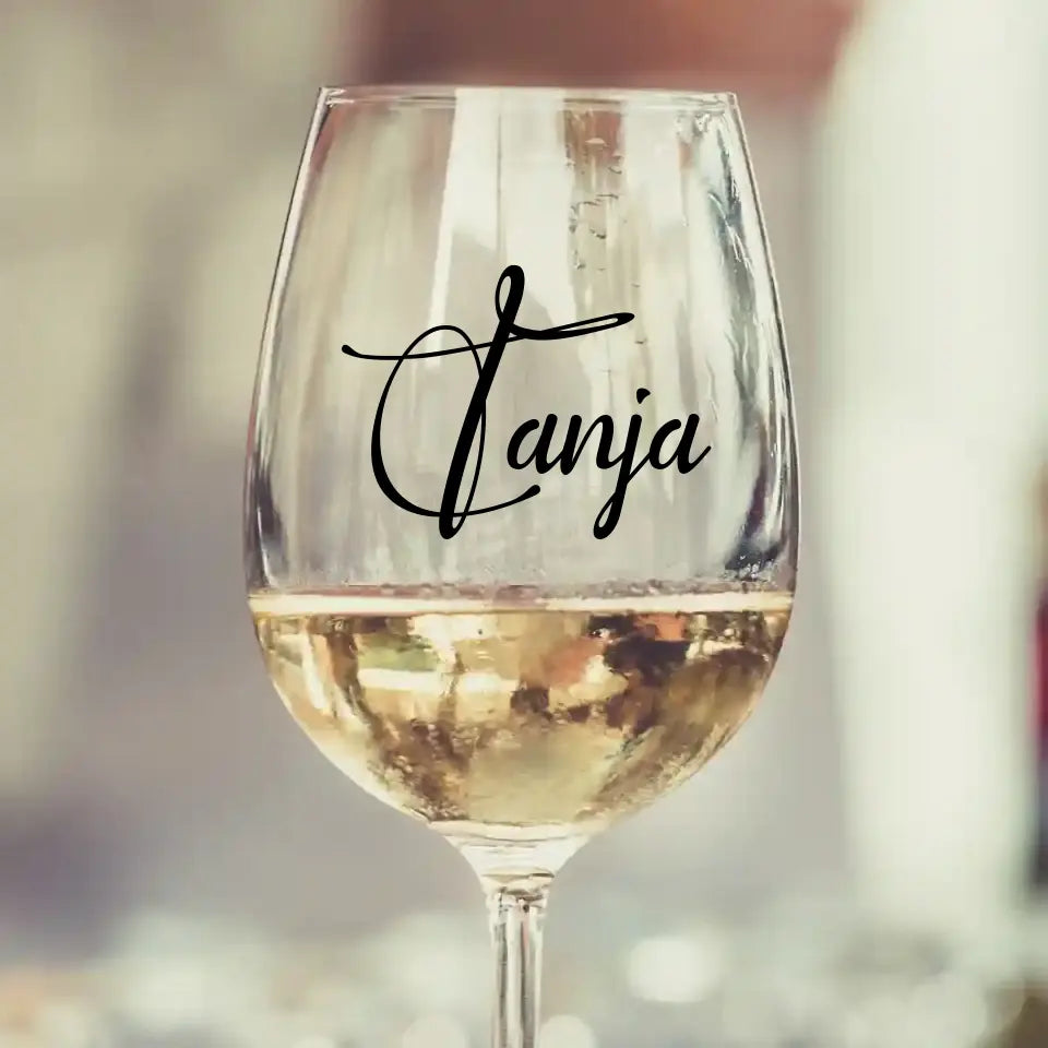 Weinglas mit Name - Personalisierbares Weinglas