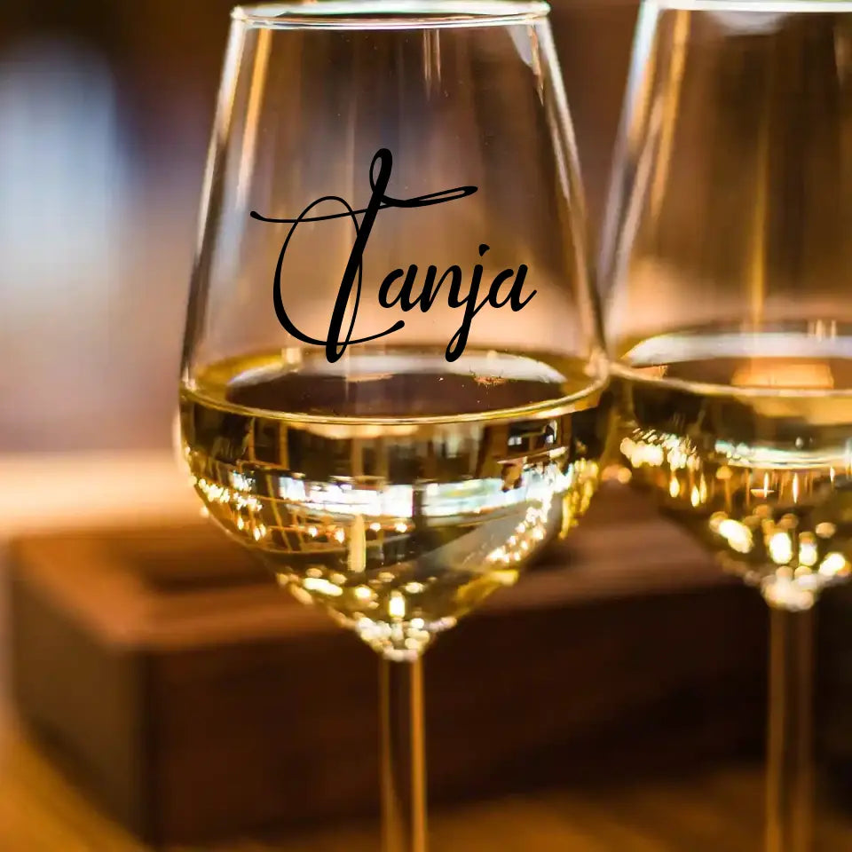 Weinglas mit Name - Personalisierbares Weinglas