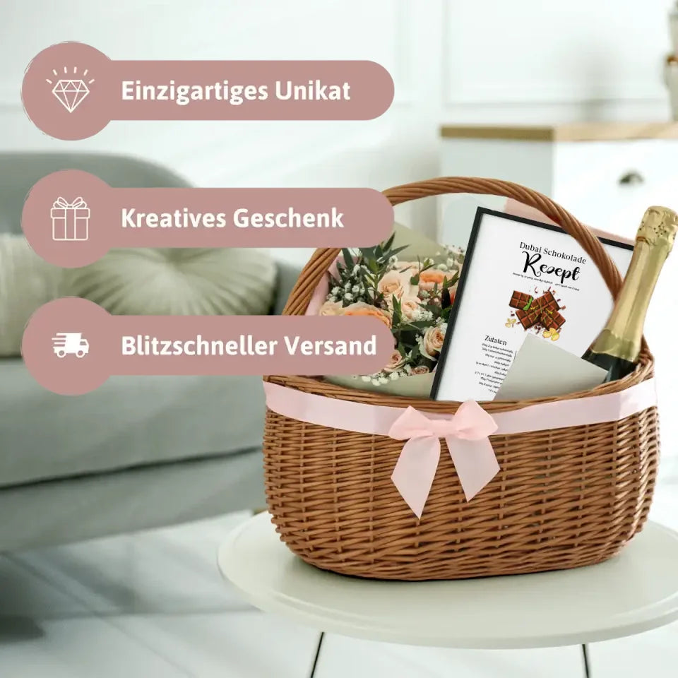 Dubai Schokolade Rezept - Personalisierbares Poster