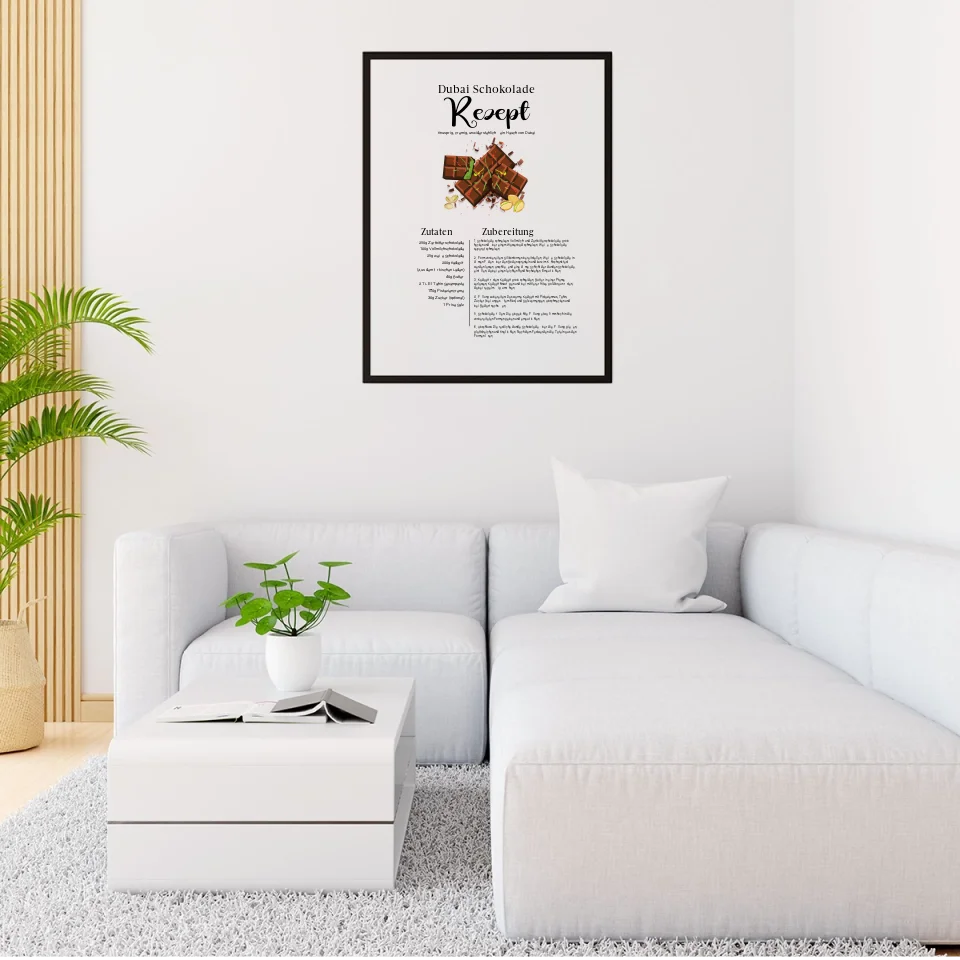 Dubai Schokolade Rezept - Personalisierbares Poster
