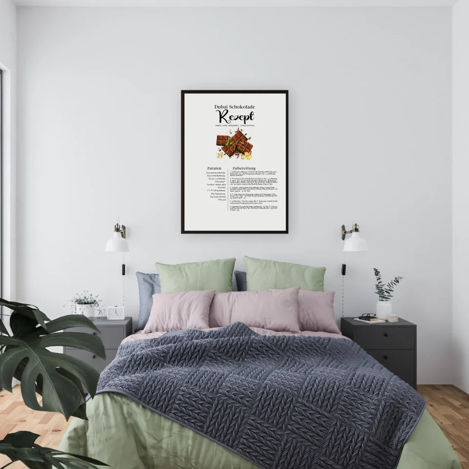 Dubai Schokolade Rezept - Personalisierbares Poster