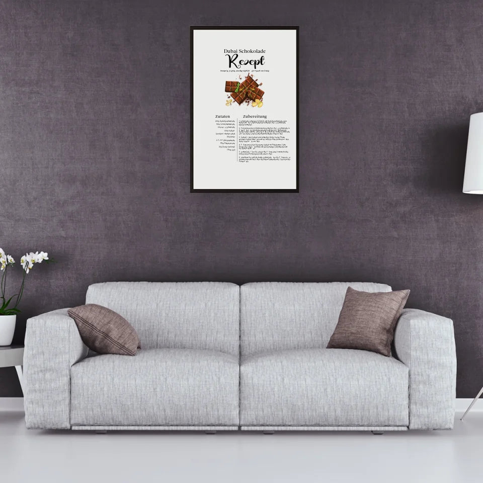Dubai Schokolade Rezept - Personalisierbares Poster