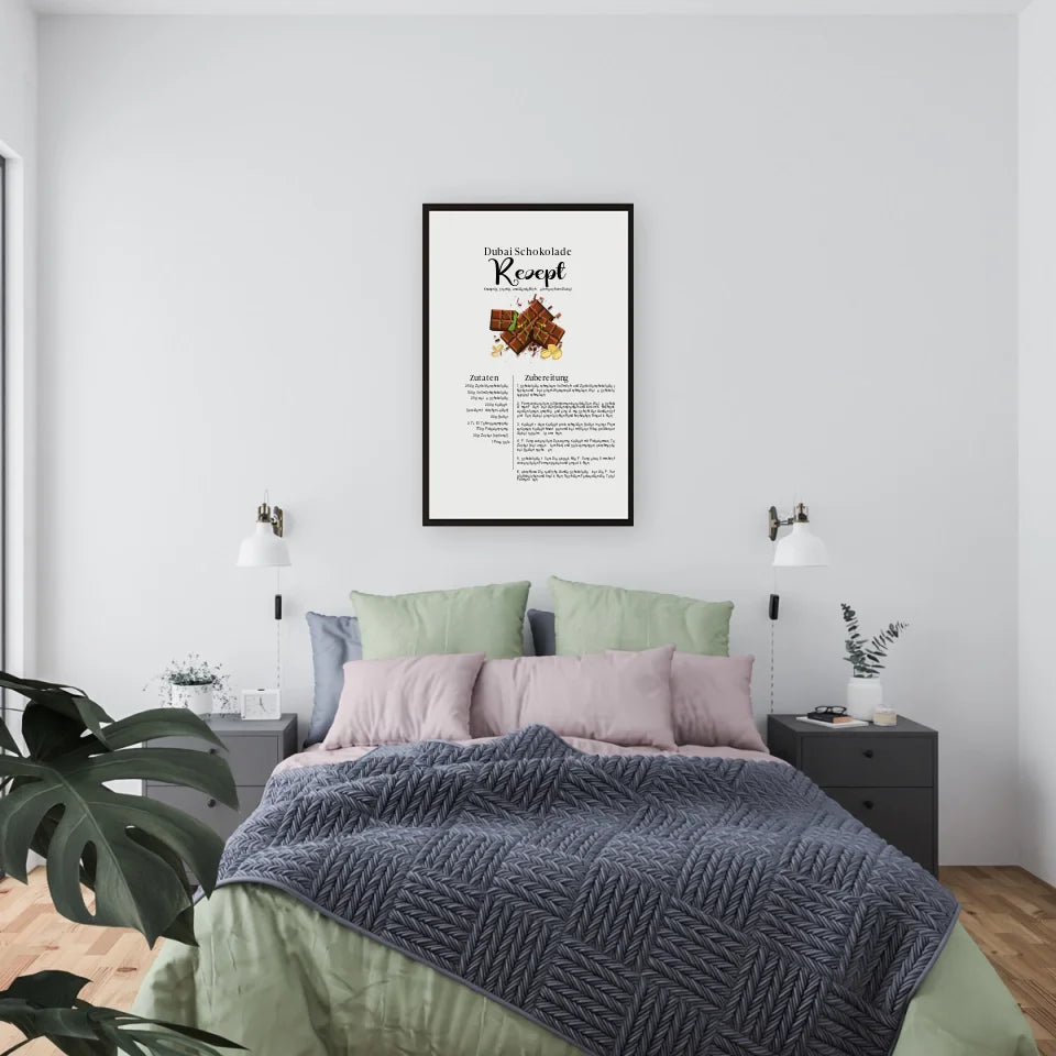 Dubai Schokolade Rezept - Personalisierbares Poster
