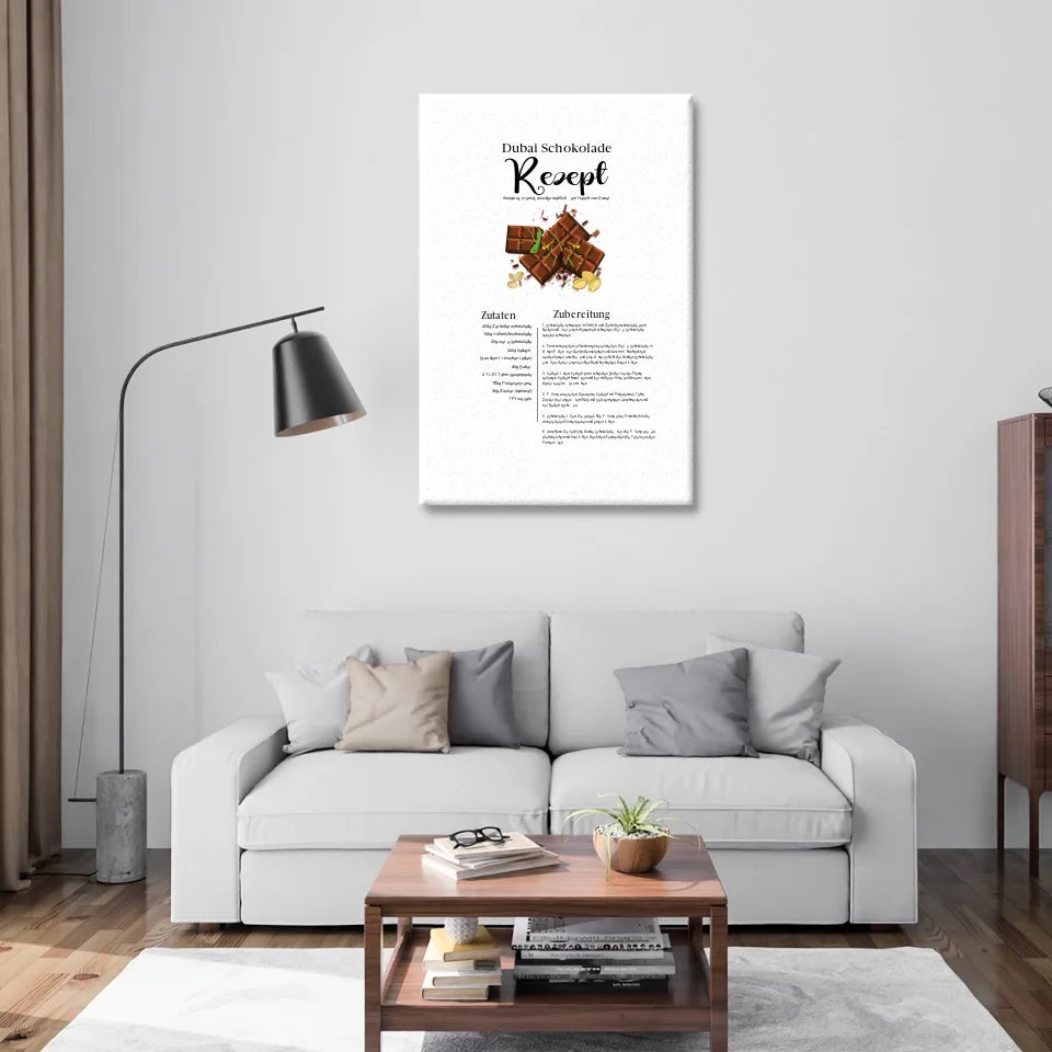 Dubai Schokolade Rezept - Personalisierbares Poster