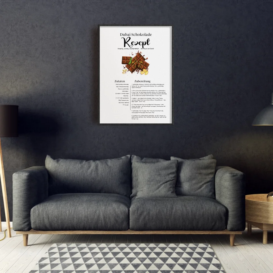 Dubai Schokolade Rezept - Personalisierbares Poster