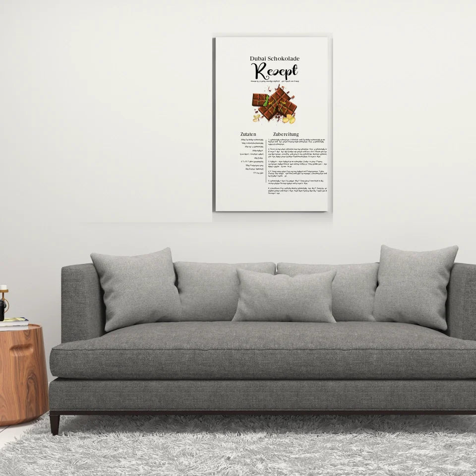 Dubai Schokolade Rezept - Personalisierbares Poster