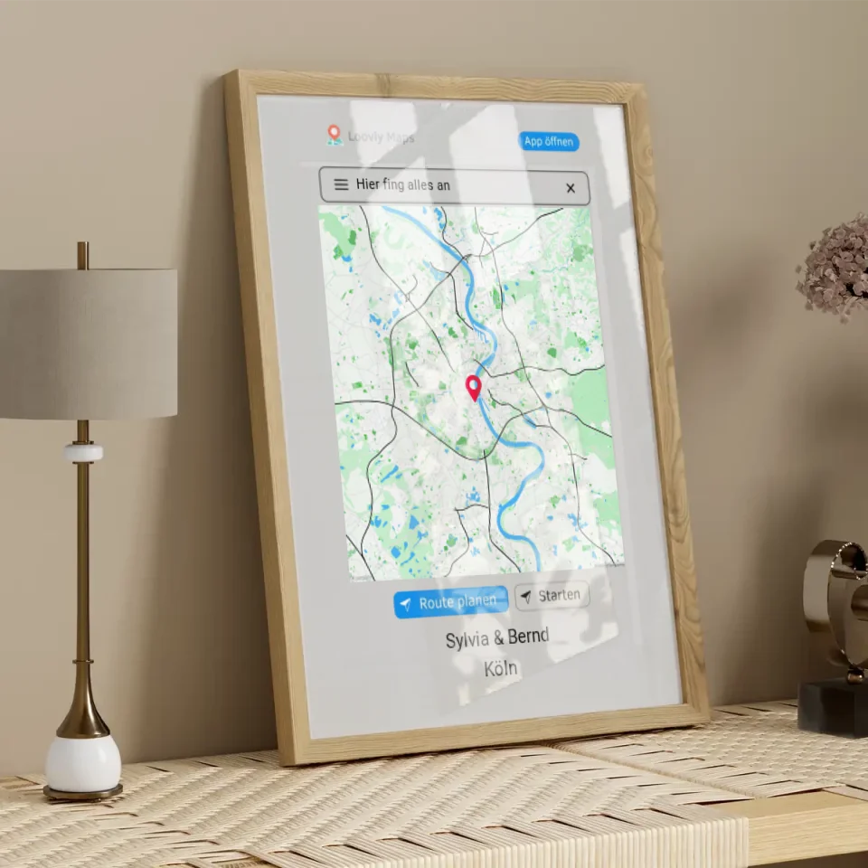 Navigation Standortkarte Geschenk - Personalisierbares Poster
