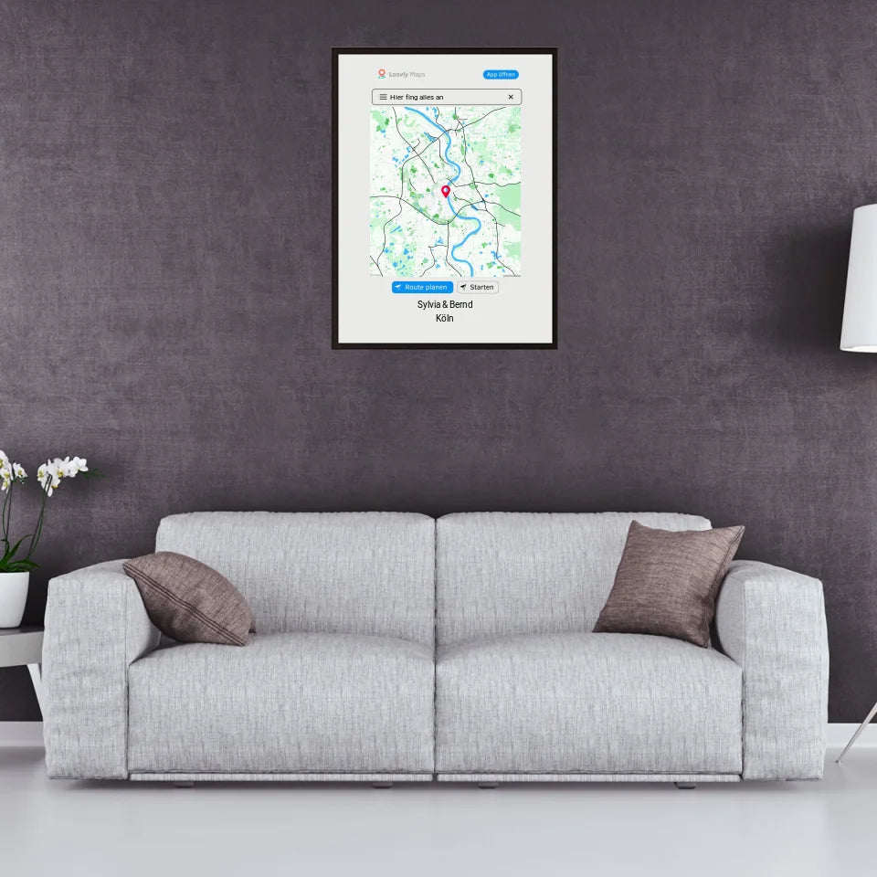 Navigation Standortkarte Geschenk - Personalisierbares Poster
