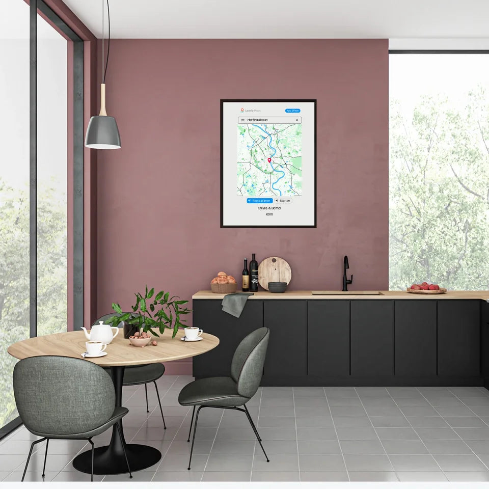 Navigation Standortkarte Geschenk - Personalisierbares Poster