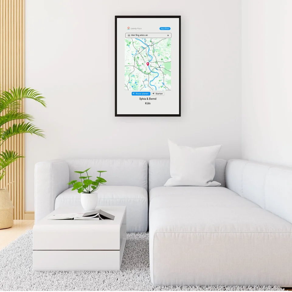 Navigation Standortkarte Geschenk - Personalisierbares Poster