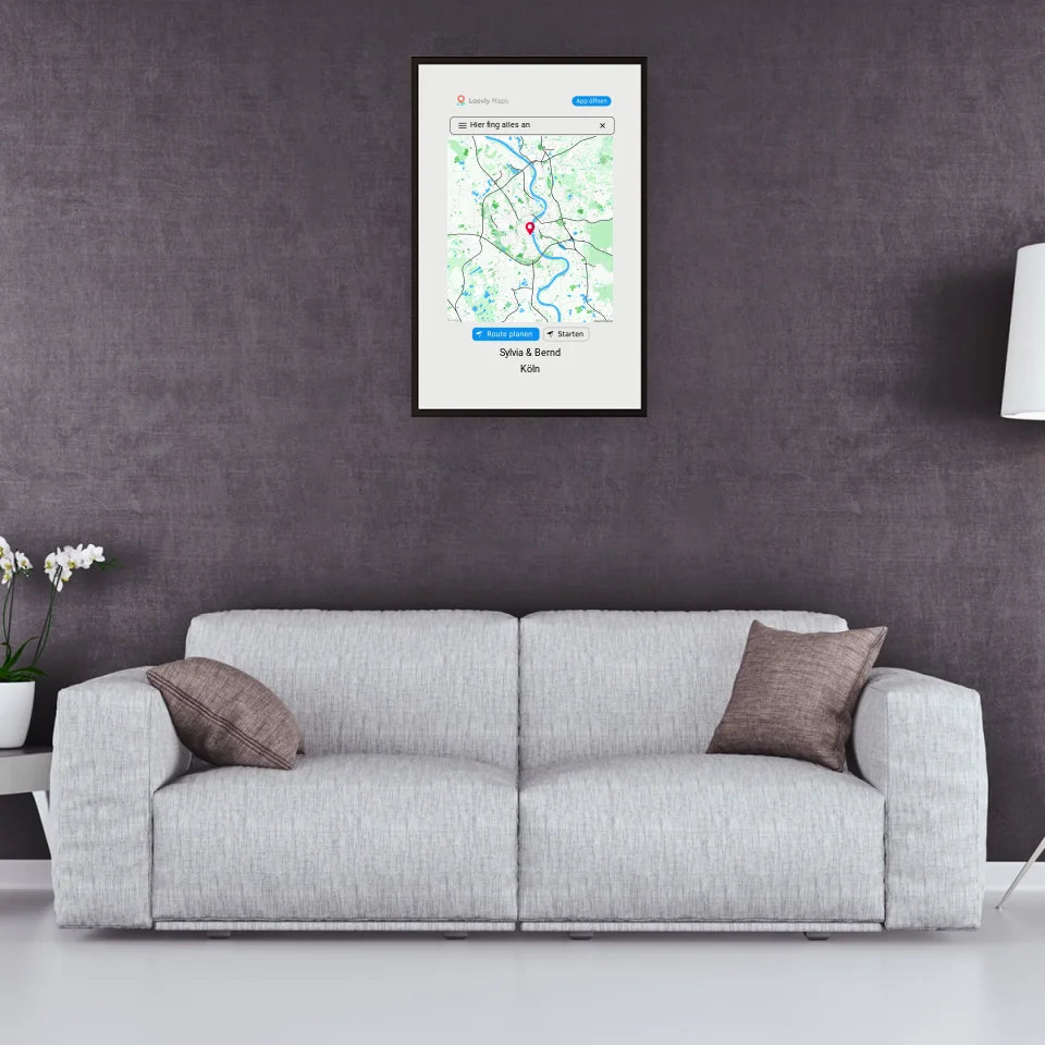 Navigation Standortkarte Geschenk - Personalisierbares Poster