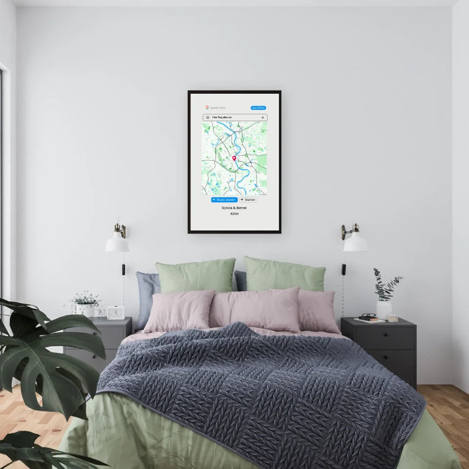 Navigation Standortkarte Geschenk - Personalisierbares Poster