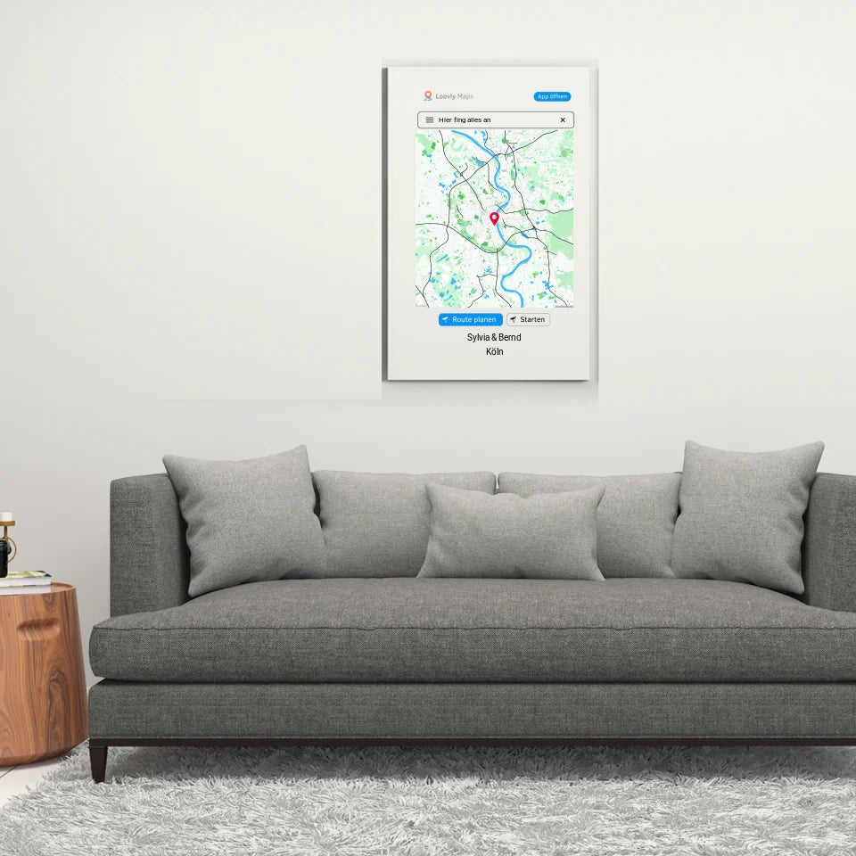 Navigation Standortkarte Geschenk - Personalisierbares Poster