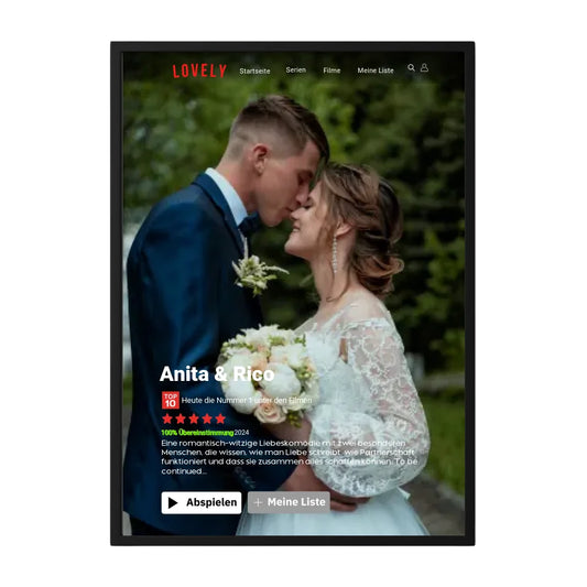 Wandbild im Lovely Film Stil mit personalisierten Details und Foto