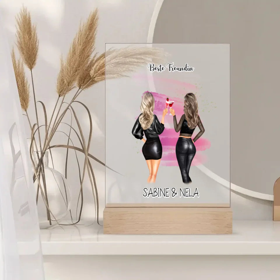 Acrylglas im beste Freundinnen-Stil – personalisiertes Geschenk mit modernem Look