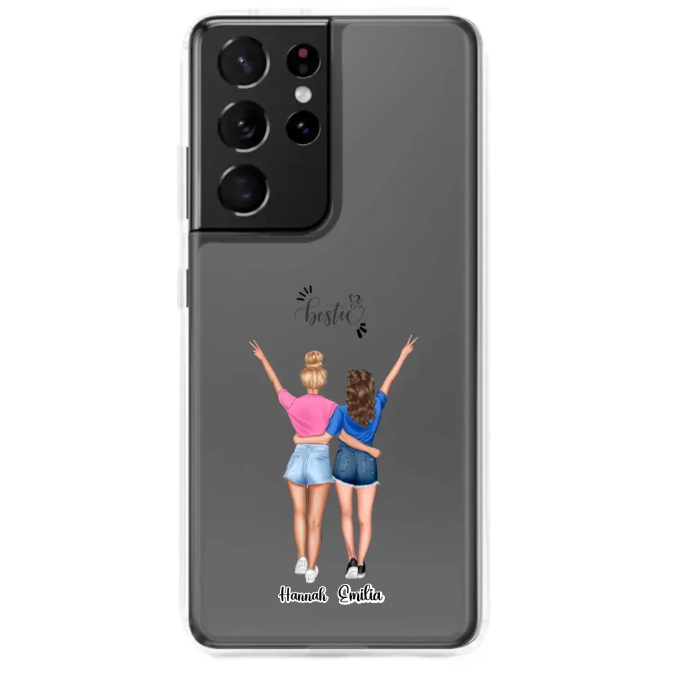 Samsung Handyhülle mit Bestie-Motiv – personalisierbar mit Namen für Freundinnen
