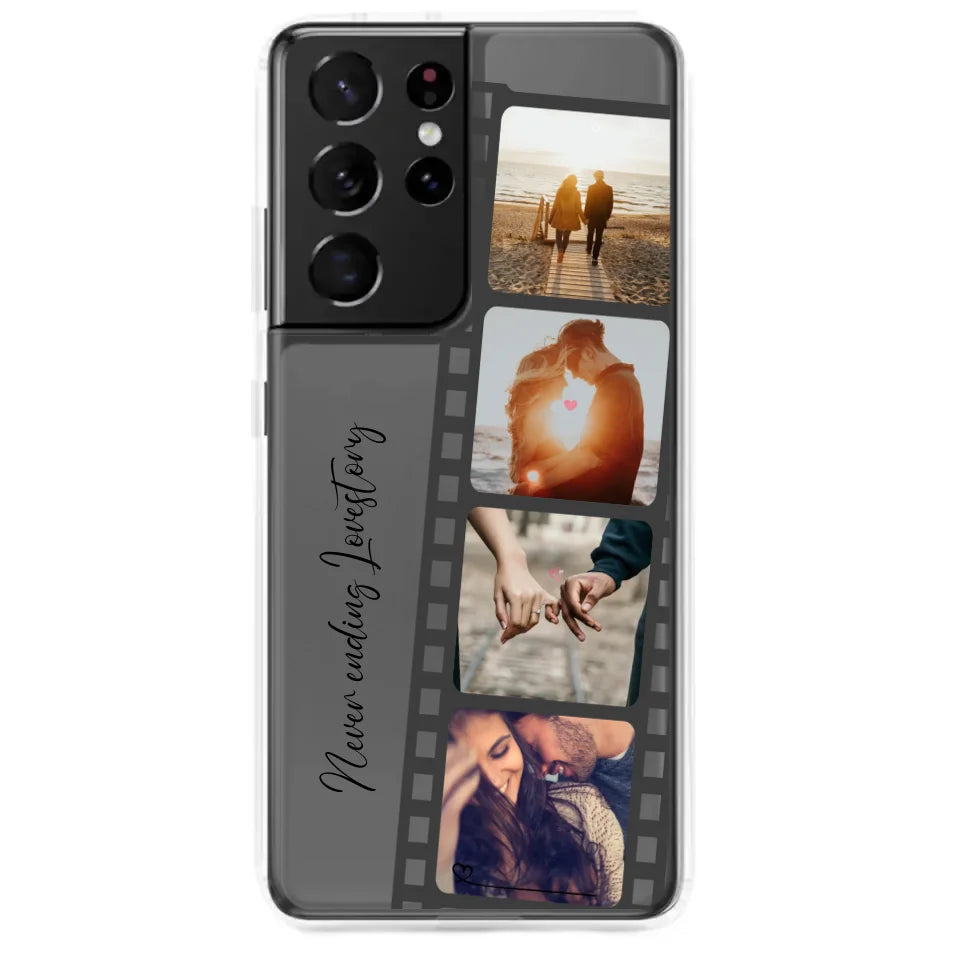 Samsung Handyhülle mit persönlichem Filmstreifen-Design und Fotos – Perfektes Geschenk für Verliebte