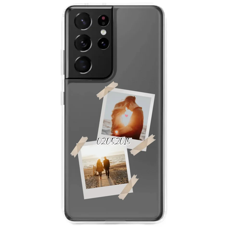 Samsung Handyhülle mit Polaroid-Bildern und persönlichem Design – Gestalte deine Hülle mit eigenen Fotos