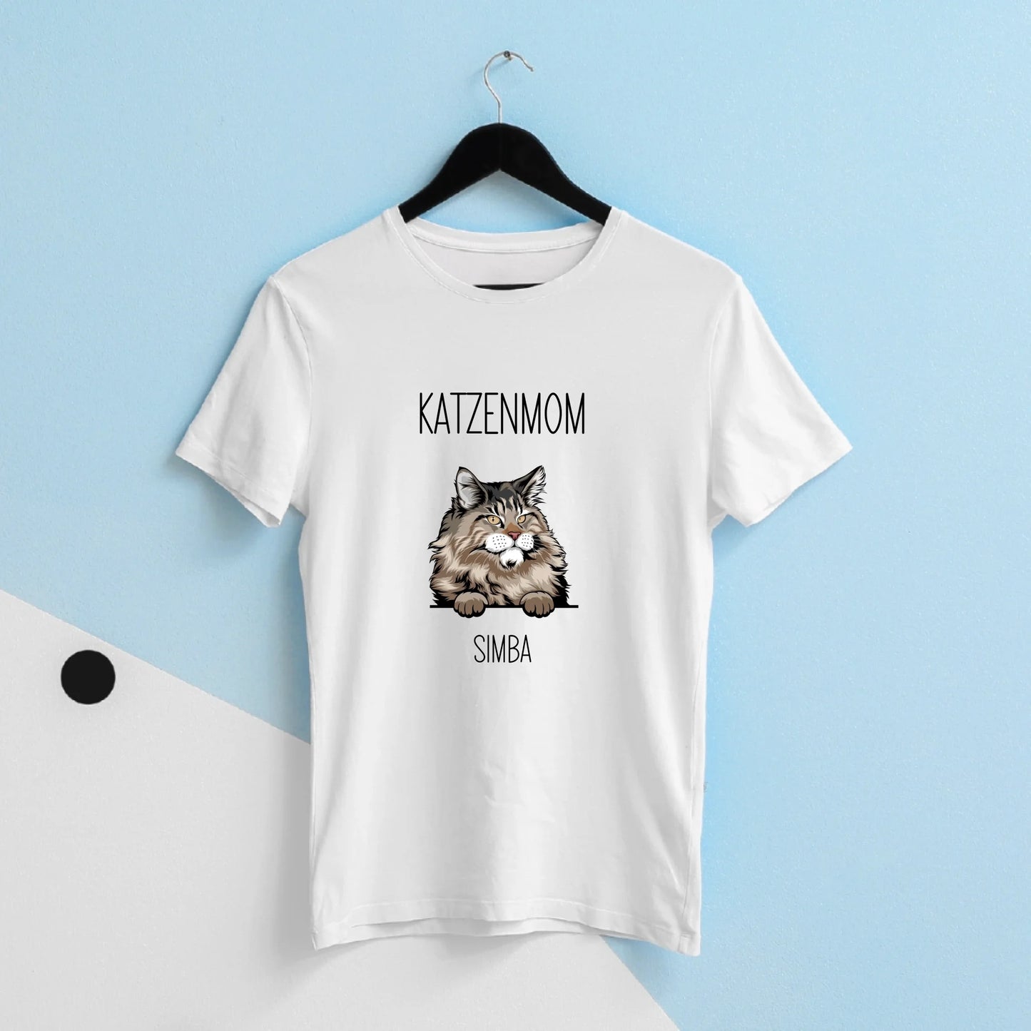Katzenmom / Katzendad - Personalisierbares T-Shirt