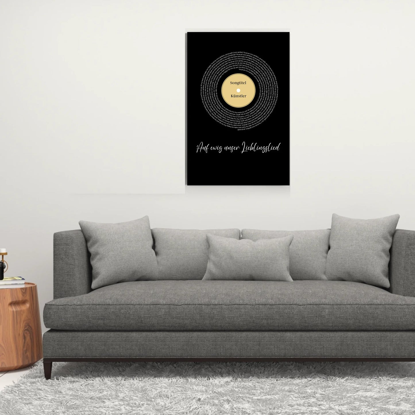 Song Lyrics mit Namen - Personalisierbares Poster