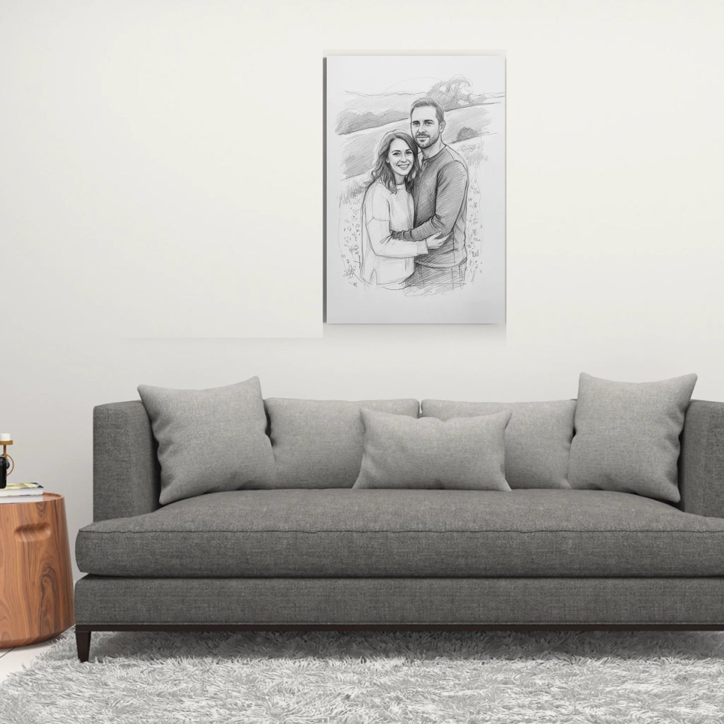 Bleistiftzeichnung Portrait - Personalisierbares Poster