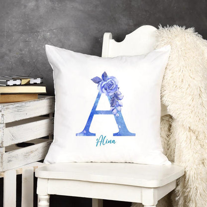 Name mit Blumenschrift - Personalisierbares Kissen