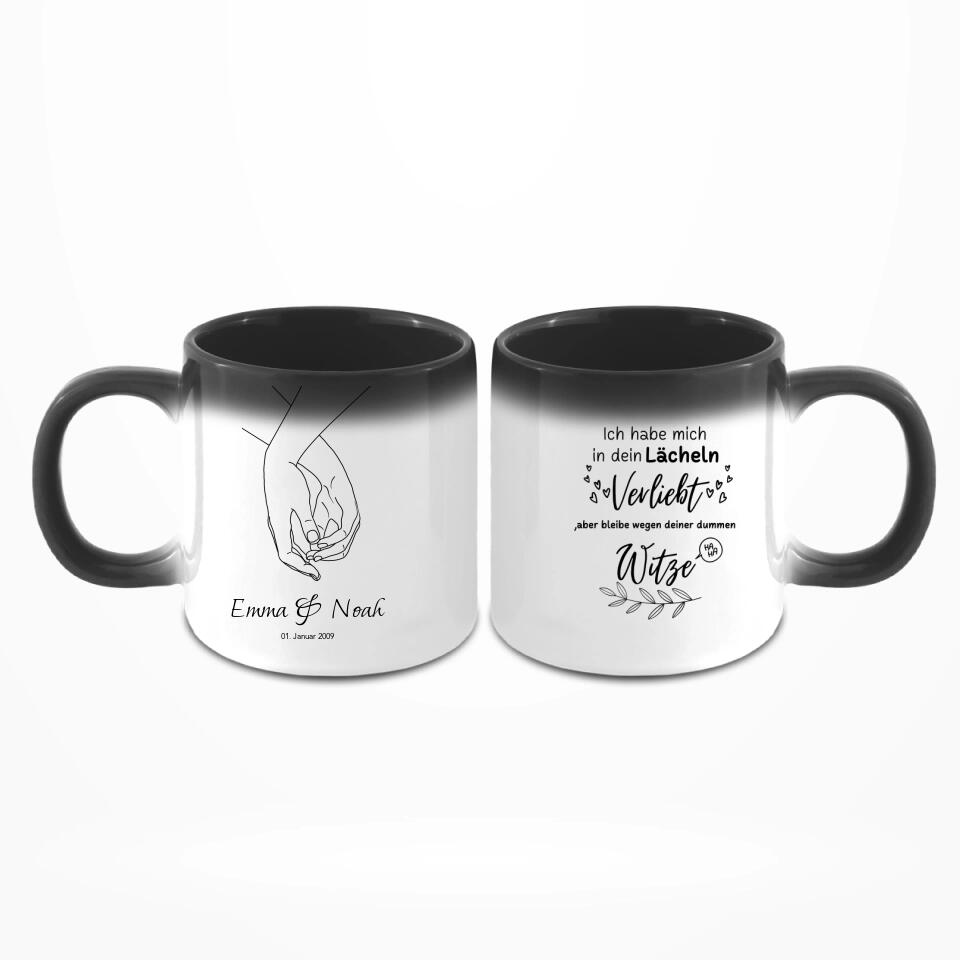 Paare Hände - Personalisierbare Tasse