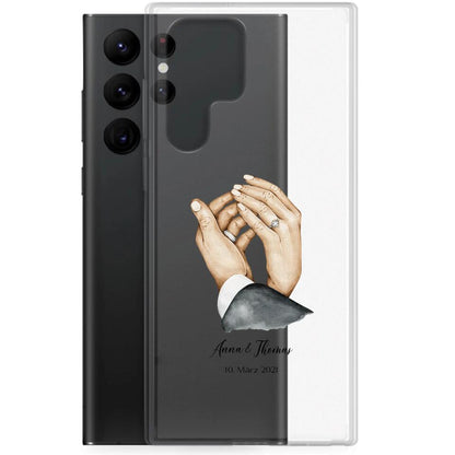 Hochzeit Hände - Personalisierbare Handyhülle