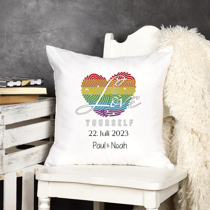 Love yourself LGBTQ+ - Personalisierbares Kissen