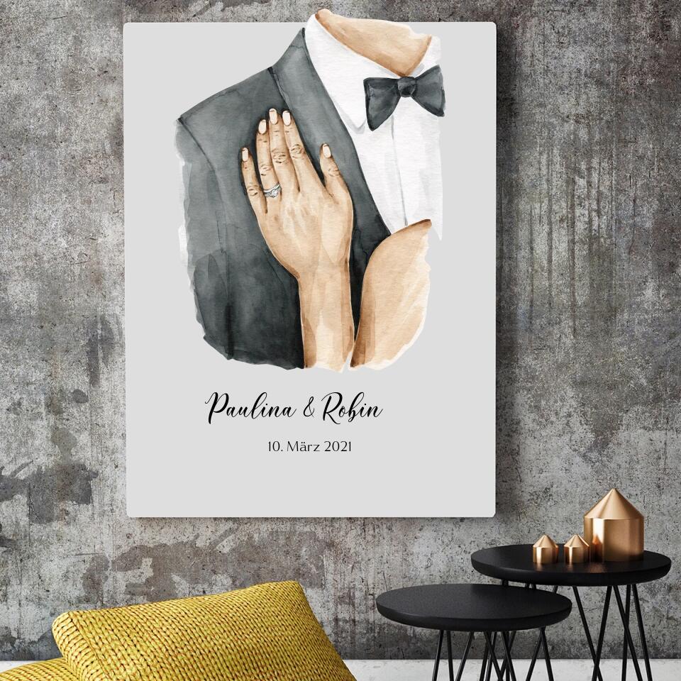 Hochzeitspärchen - Personalisierbares Poster