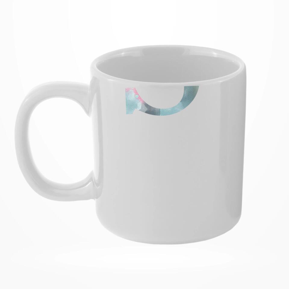 Flower Buchstaben - Personalisierbare Tasse