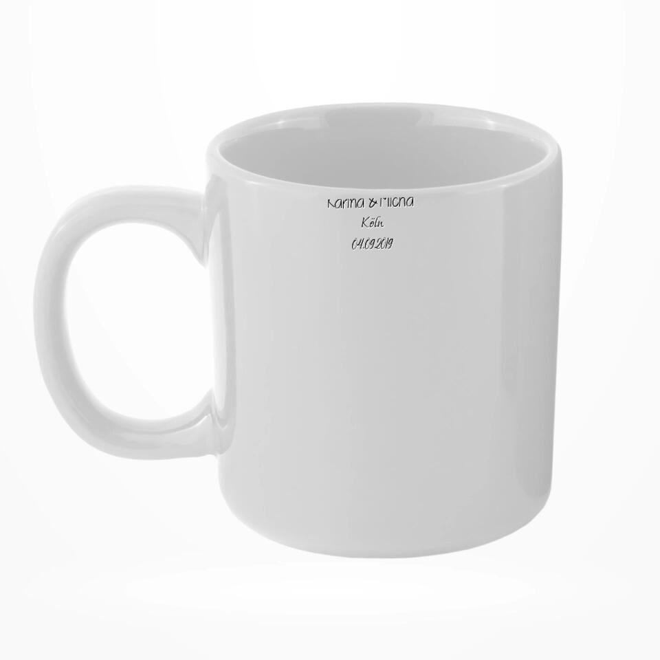 Our happy place - Personalisierbare Tasse