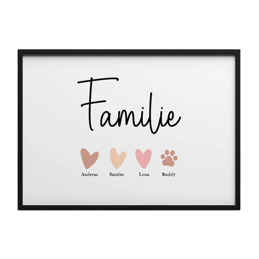 Familie - Personalisierbares Poster
