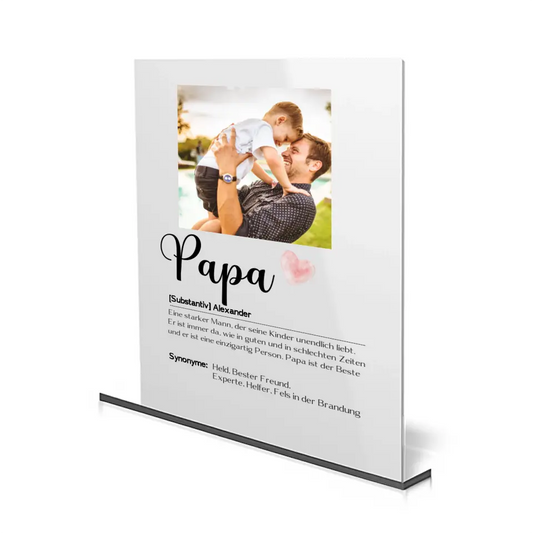 Papa Definition - Personalisierbares Acrylglas