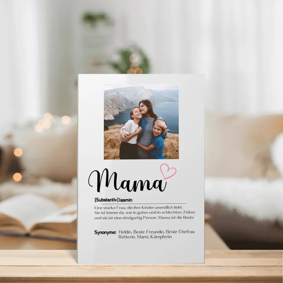 Mama Definition - Personalisierbares Acrylglas