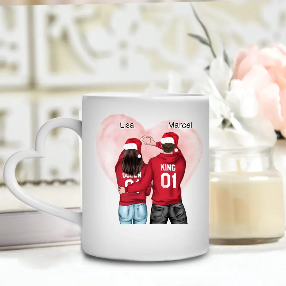 Weihnachten Pärchen - Personalisierbare Tasse