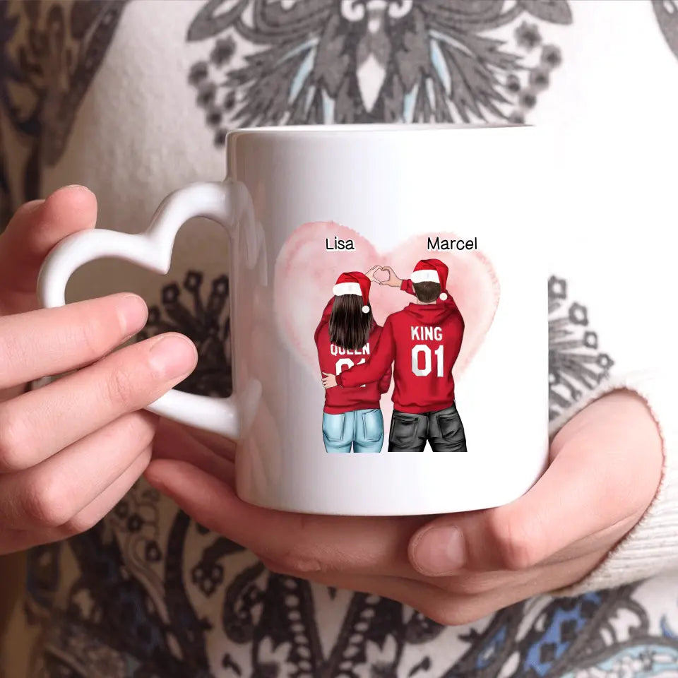 Weihnachten Pärchen - Personalisierbare Tasse