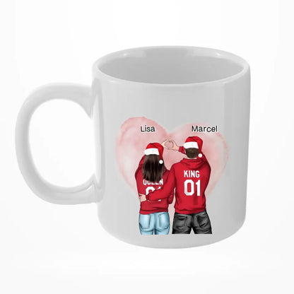 Weihnachten Pärchen - Personalisierbare Tasse