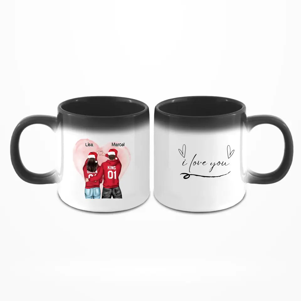 Weihnachten Pärchen - Personalisierbare Tasse