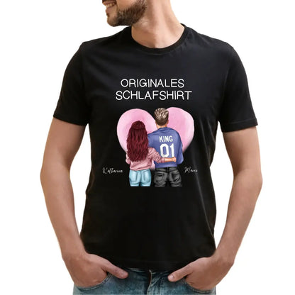 Originales Schlafshirt Pärchen - Personalisierbares T-Shirt