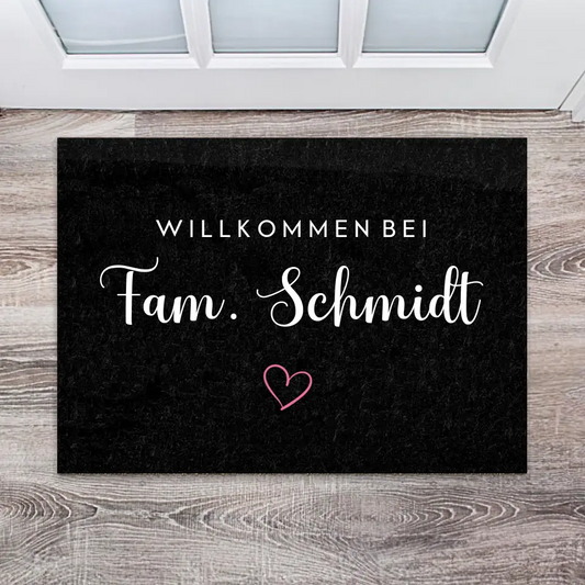 Willkommens Fußmatte Familie- Personalisierbare Fußmatte