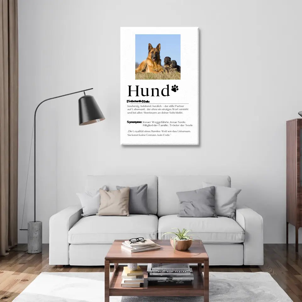 Hund Definition mit Bild - Personalisierbares Poster