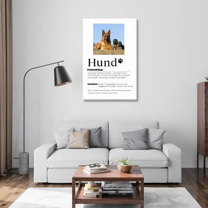 Hund Definition mit Bild - Personalisierbares Poster