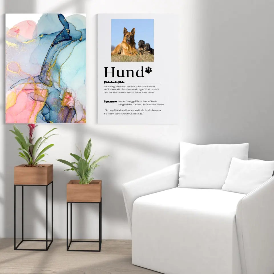 Hund Definition mit Bild - Personalisierbares Poster