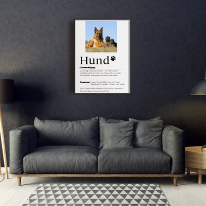 Hund Definition mit Bild - Personalisierbares Poster