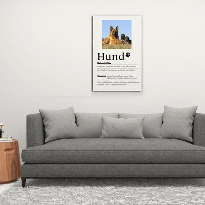 Hund Definition mit Bild - Personalisierbares Poster