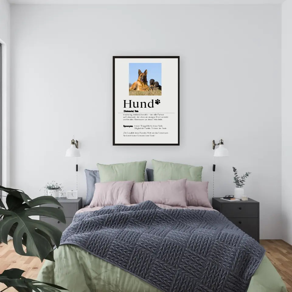 Hund Definition mit Bild - Personalisierbares Poster