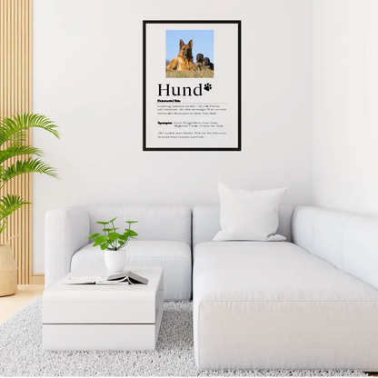 Hund Definition mit Bild - Personalisierbares Poster