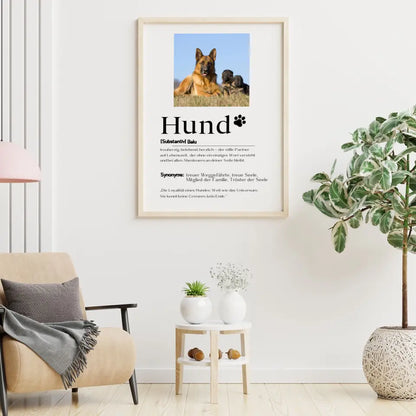 Hund Definition mit Bild - Personalisierbares Poster